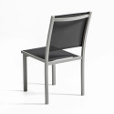 Lot de 2 chaises d'extérieur en aluminium et textilène