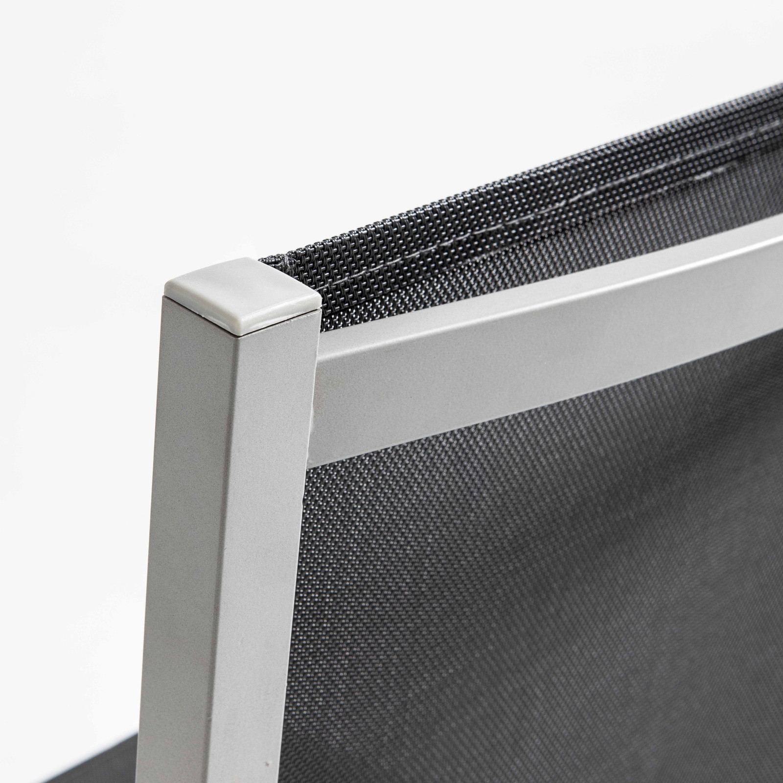 Lot de 2 chaises d'extérieur en aluminium et textilène