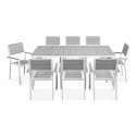 Table de jardin 8 places aluminium et polywood