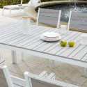 Table de jardin 8 places aluminium et polywood