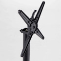 Pied de table avec système inclinable en aluminium noir