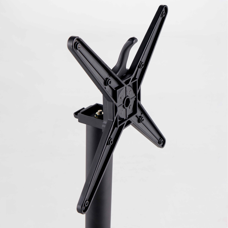 Pied de table avec système inclinable en aluminium noir