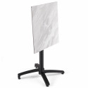 Pied de table avec système inclinable en aluminium noir