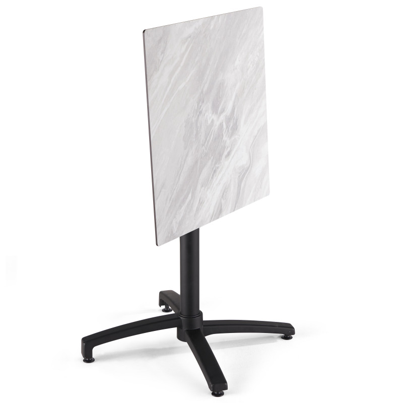 Pied de table avec système inclinable en aluminium noir