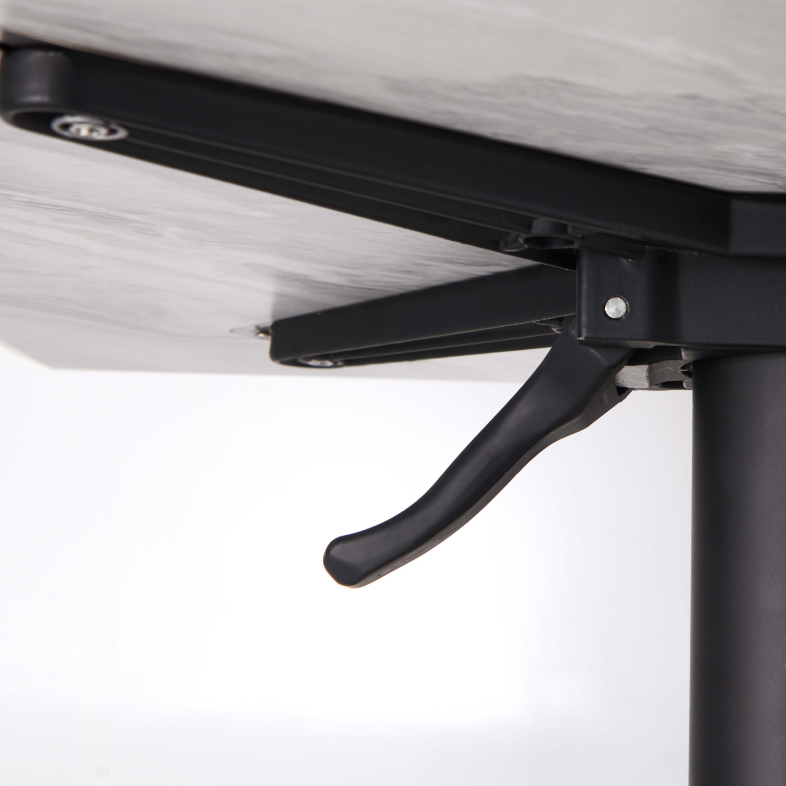 Pied de table avec système inclinable en aluminium noir Pied de table avec système inclinable en aluminium noir