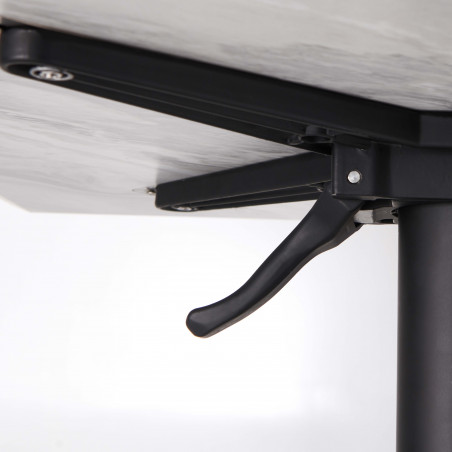 Pied de table avec système inclinable en aluminium noir