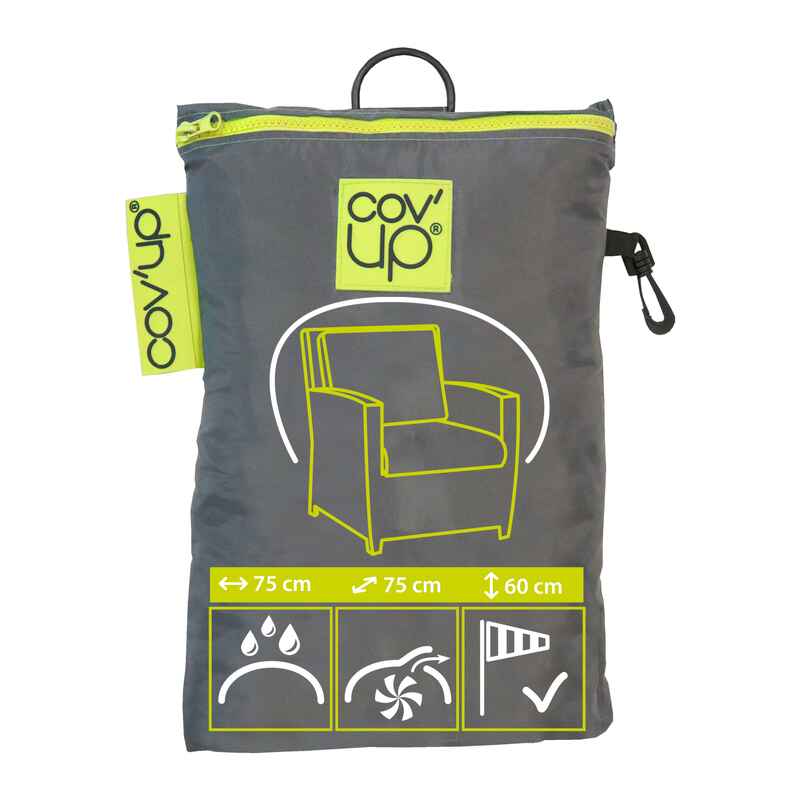 Housse de protection grise fauteuil de jardin Boutique jardin 