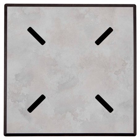 Table de jardin carrée inclinable en HPL (6/7)