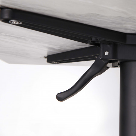 Table de jardin carrée inclinable en HPL