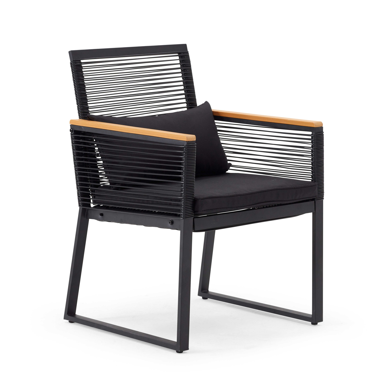 Salon de jardin 5 places composé d'un canapé, 2 fauteuils avec accoudoirs et une table basse