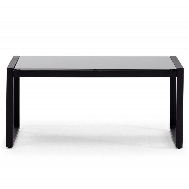 Salon de jardin 5 places composé d'un canapé, 2 fauteuils avec accoudoirs et une table basse