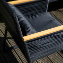Salon de jardin 5 places composé d'un canapé, 2 fauteuils avec accoudoirs et une table basse