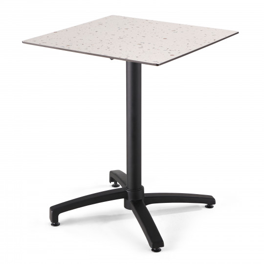 Table de jardin carré (60x60 cm) inclinable en HPL