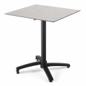 Table de jardin carré (60x60 cm) inclinable en HPL