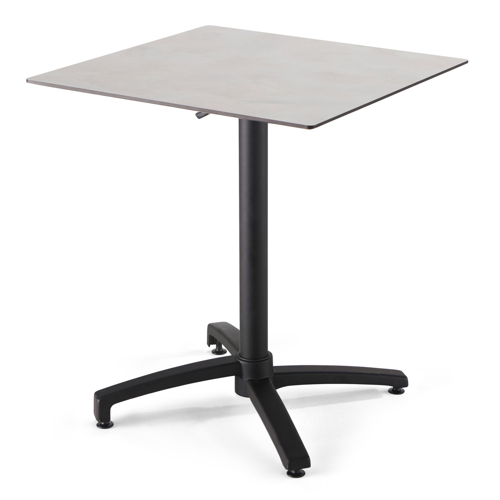 Table de jardin carré (60x60 cm) inclinable en HPL