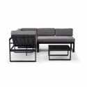 Salon bas d'angle 5 places avec dossier inclinable et table basse