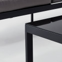 Salon bas d'angle 5 places avec dossier inclinable et table basse