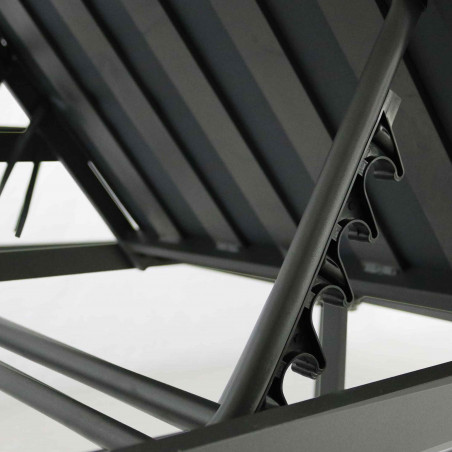 Salon bas d'angle 5 places avec dossier inclinable et table basse