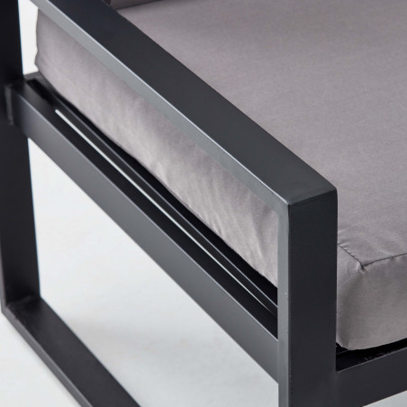 Salon bas d'angle 5 places avec dossier inclinable et table basse