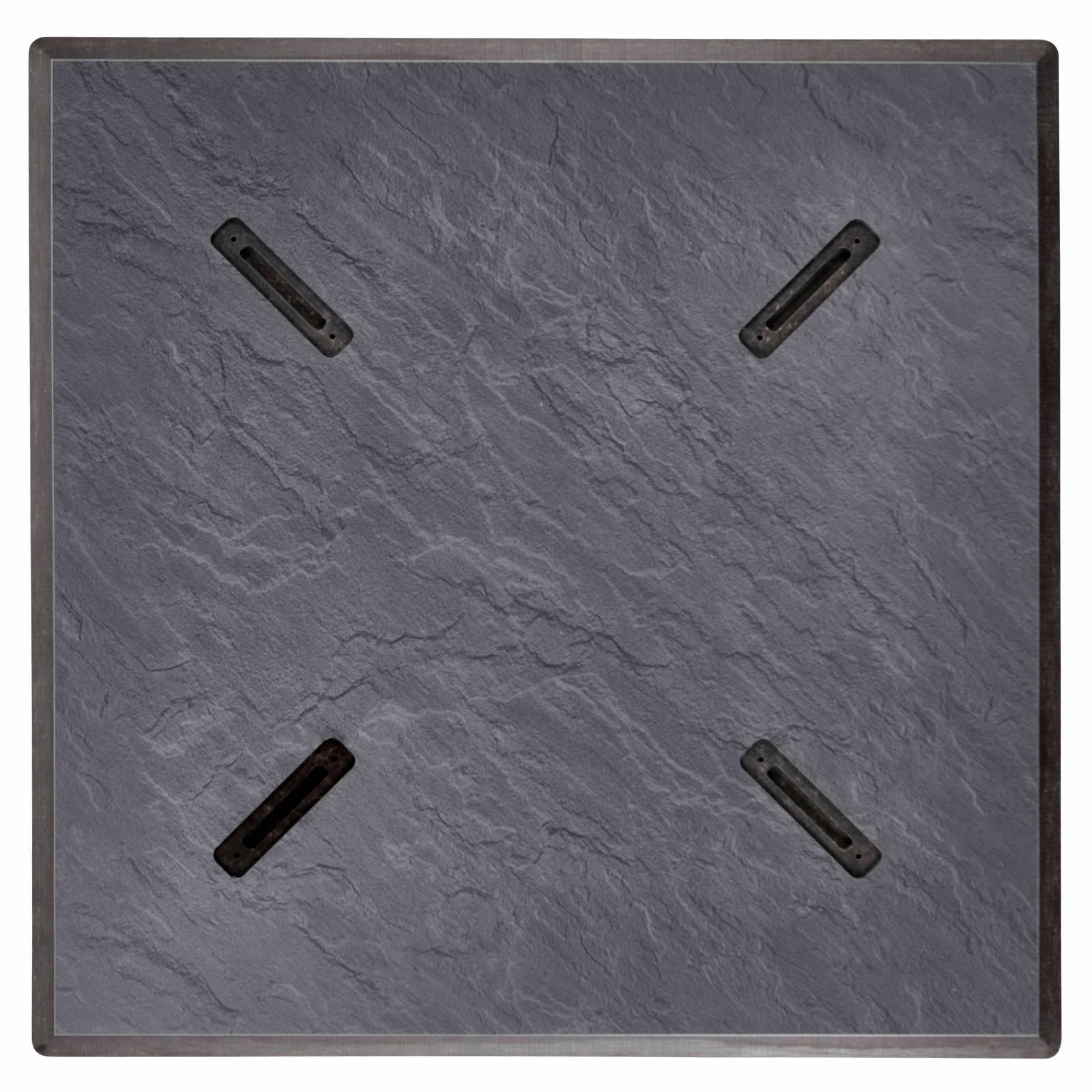 Table de jardin carré (60x60 cm) inclinable en HPL