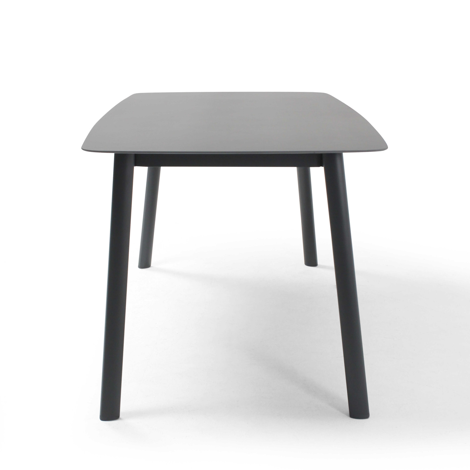 Table de jardin rectangulaire (180 x 90 cm) en aluminium + pierre frittée