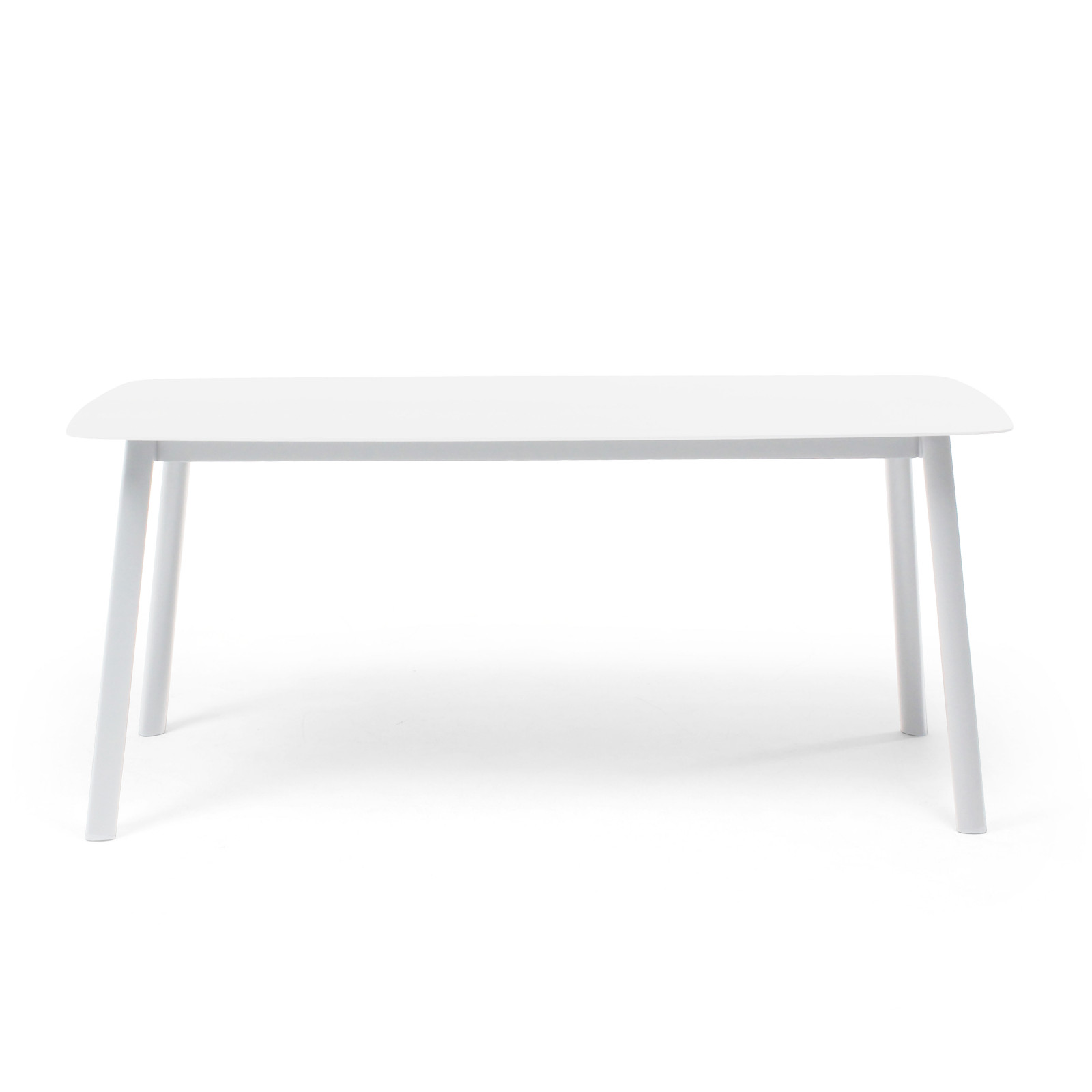 Table de jardin rectangulaire (180 x 90 cm) en aluminium + pierre frittée