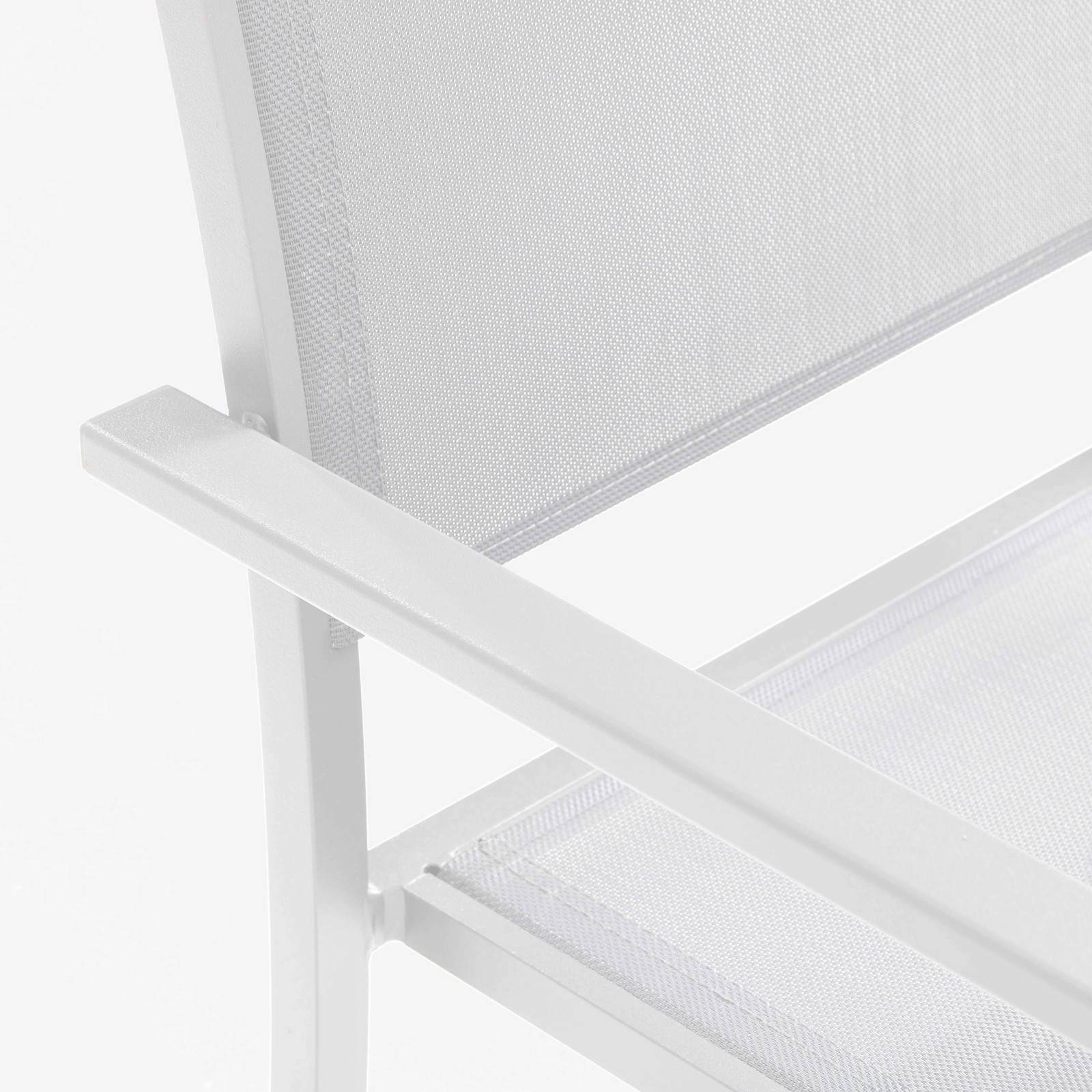 Table de jardin en aluminium et pierre (180 x 90 cm) + 6 chaises et 2 fauteuils