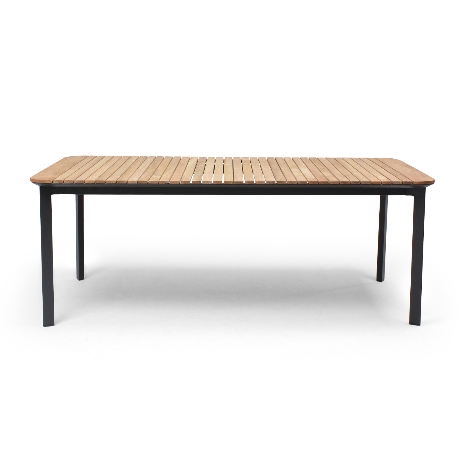 Table de jardin (200 x 100 x 75 cm) en aluminium et teck