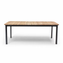 Ensemble de jardin aluminium + teck (200 x 100 x 75) + 8 fauteuils