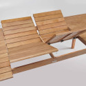 Ensemble table extensible + 8 chaises et 2 fauteuils en bois d'eucalyptus