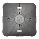 Ensemble double parasol déporté carré (3 x 3m) 250g/m² + dalle à lester sur roues 110L