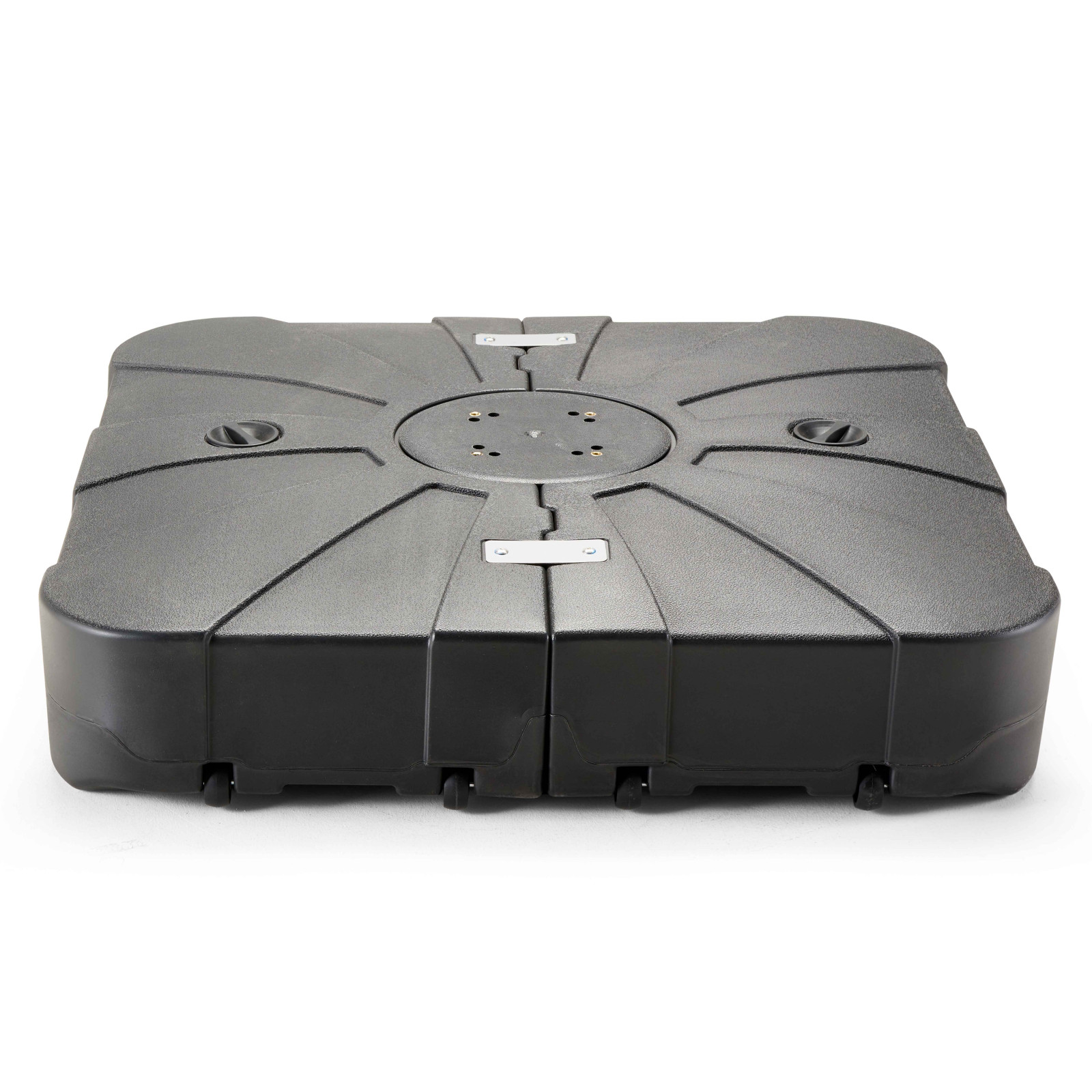 Ensemble parasol déporté carré 250g/m² (3 x 3M) rotatif 360° + Dalle à lester sur roues 110 L