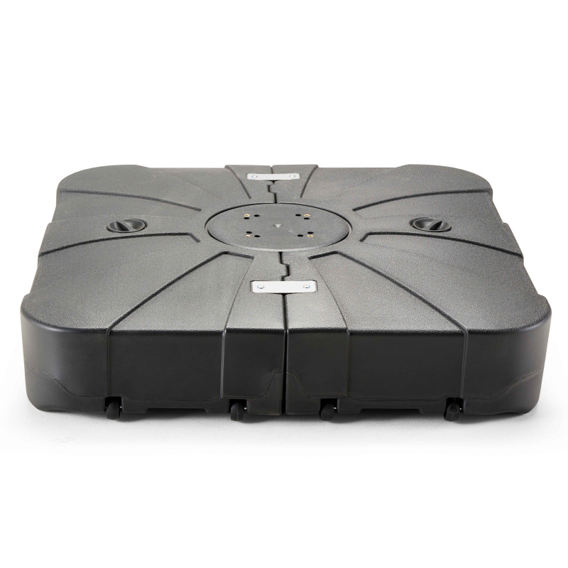 Ensemble parasol déporté carré 250g/m² (3 x 3M) rotatif 360° + Dalle à lester sur roues 110 L (4/6)