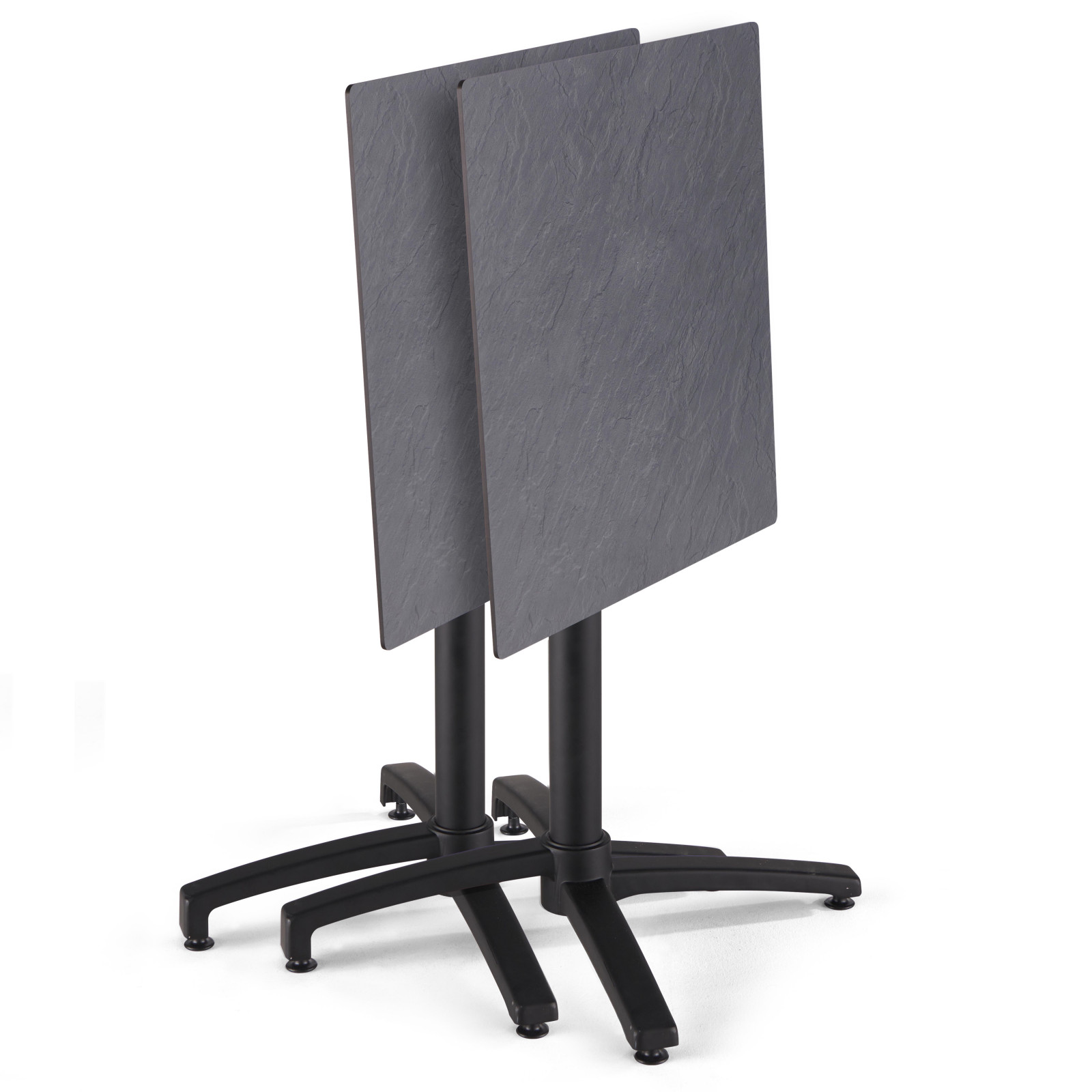 Table de jardin carrée (60x60 cm) inclinable en HPL