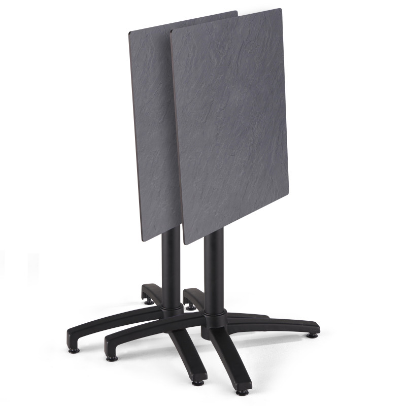 Table de jardin carrée (60x60 cm) inclinable en HPL