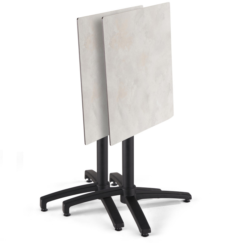 Table de jardin carrée (60x60 cm) inclinable en HPL (4/6)