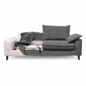 Canapé convertible en tissu chiné 3 places