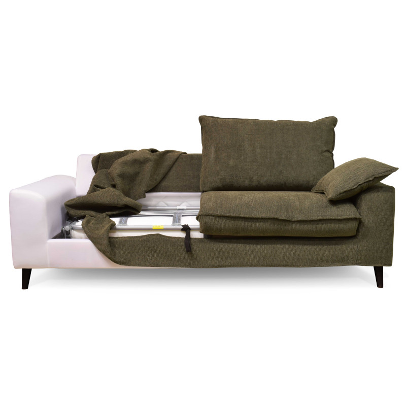 Canapé convertible en tissu chiné 3 places