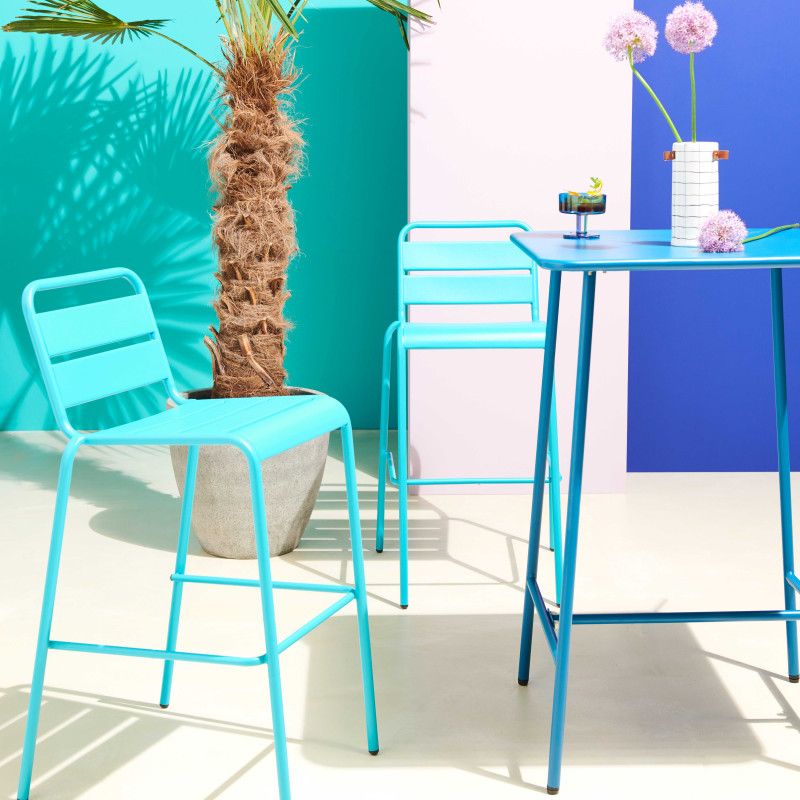 Table de bar et 4 chaises hautes Palavas