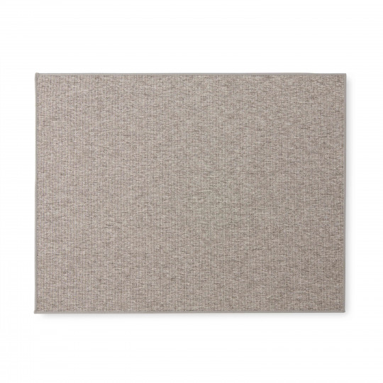 Tapis extérieur gris motif tissé rectangulaire | Oviala