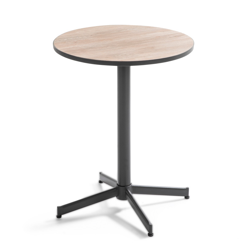 Ensemble de jardin table ronde (Ø60cm) + 4 chaises en métal