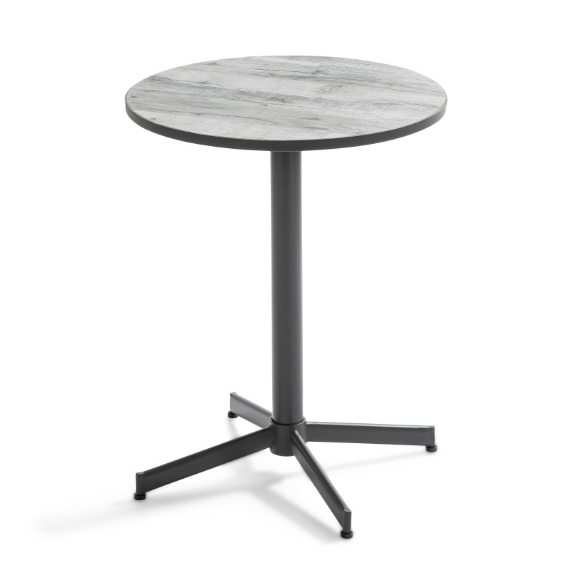 Ensemble de jardin table ronde (Ø60cm) + 4 chaises en métal
