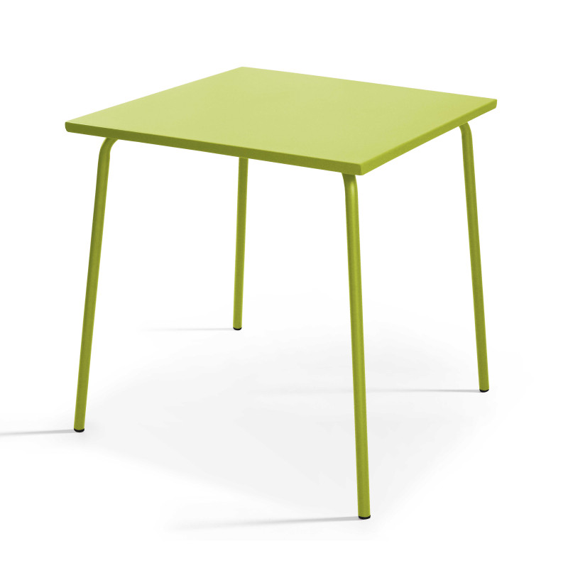 Ensemble table carrée (70 x 70 x 72 cm) et 4 chaises