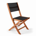 Table de jardin en bois extensible (200/250 cm) + 2 fauteuils et 6 chaises