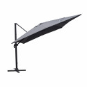 Parasol déporté carré rotatif 360° (3 x 3m) - 250g/m²