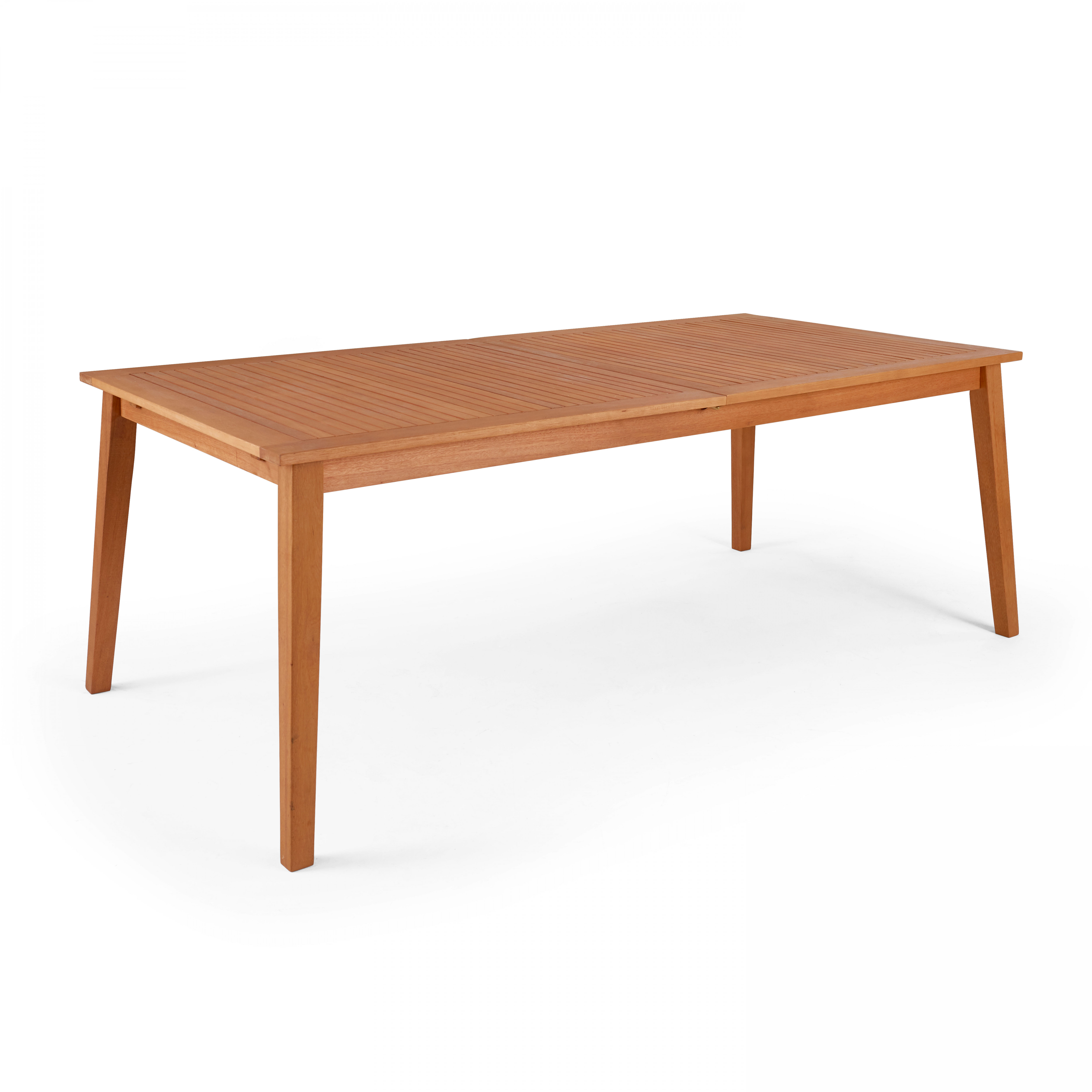 Table de jardin extensible (200/250 x 100 x 75 cm) en bois d'eucalyptus