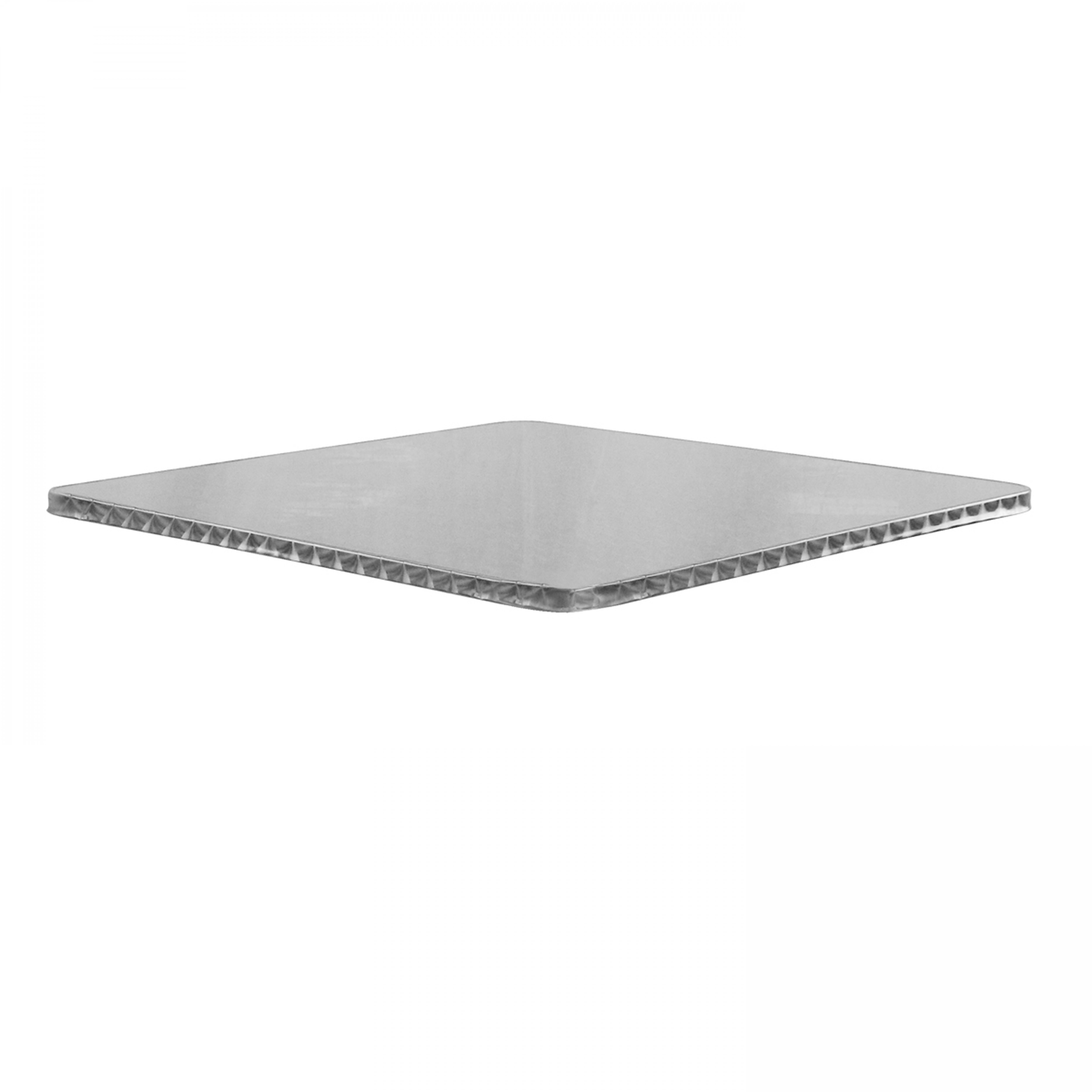 Plateau de table carrée (70 x 70 cm) en aluminium