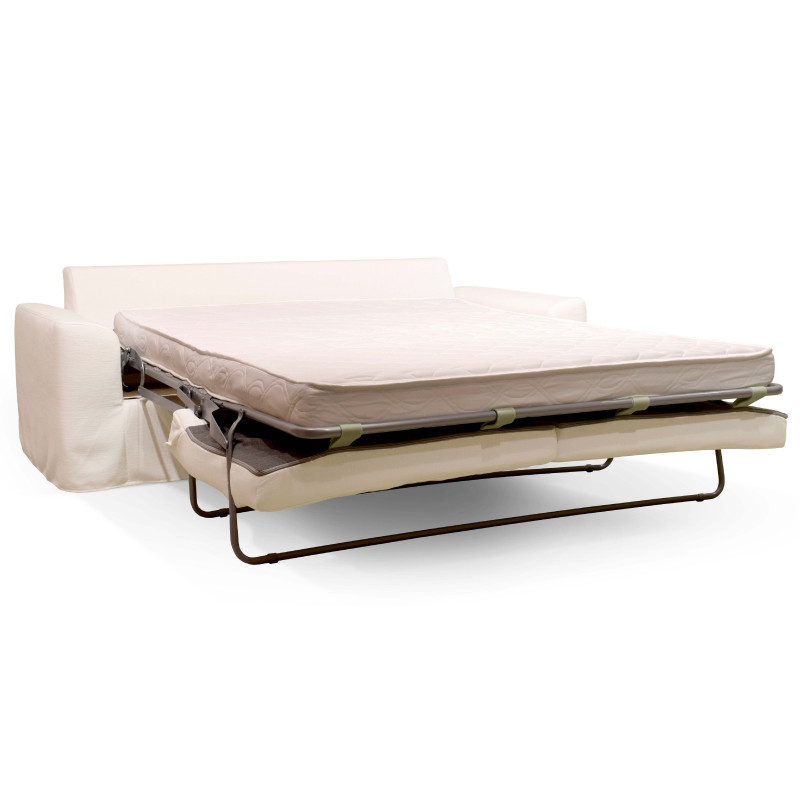 Canapé convertible en tissu texturé 3 places