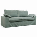 Canapé convertible en tissu texturé 3 places
