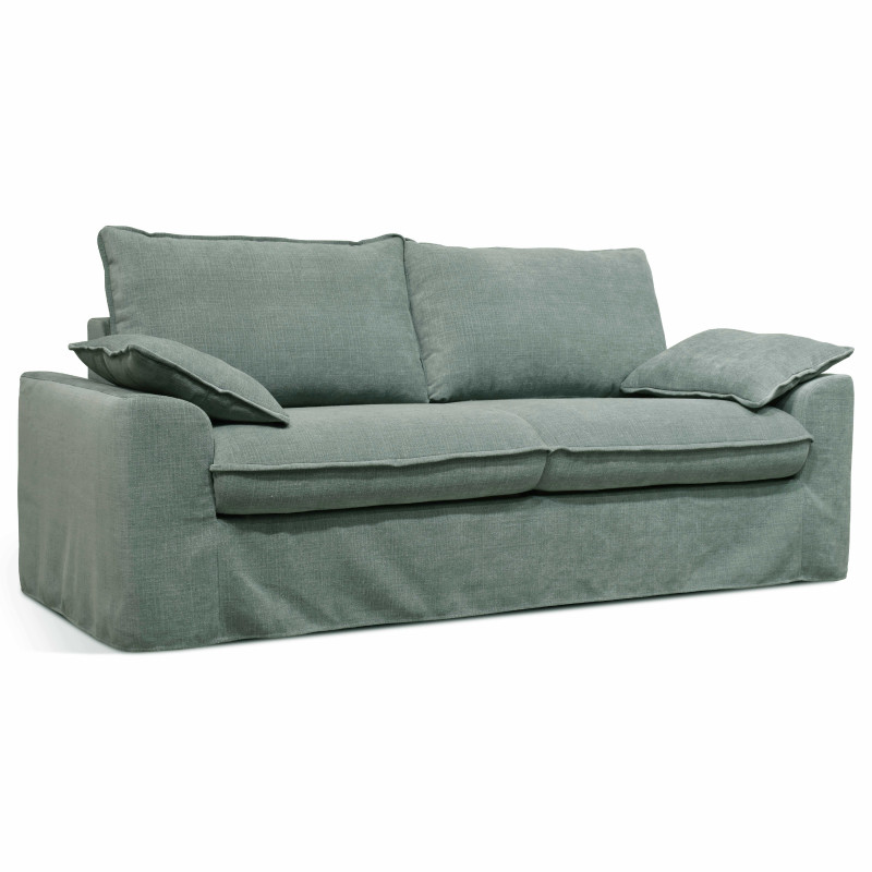 Canapé convertible en tissu texturé 3 places
